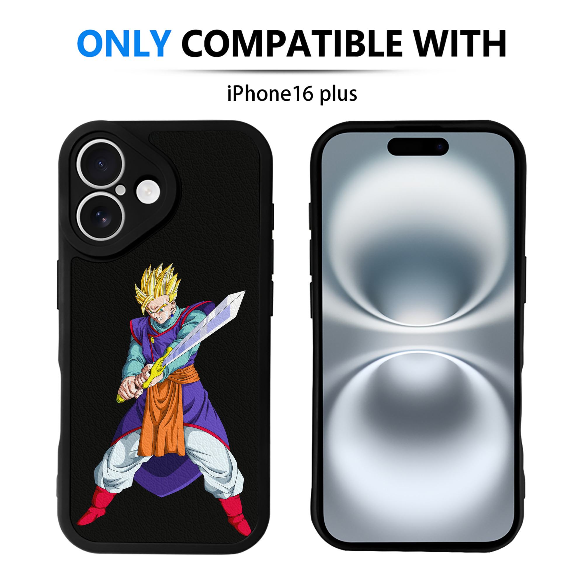 （画像用） ドラゴンボール 孫 悟飯（そんごはん）DRAGON BALL Son Gohan 【iPhone 16シリーズ対応】シリコンスマホケース（レザー調） 材質：シリコン